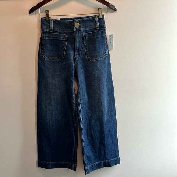 Anthropologie The Denim Colette Cropped Wide-Leg Jeans Size 24P NWT - Picture 3 of 12